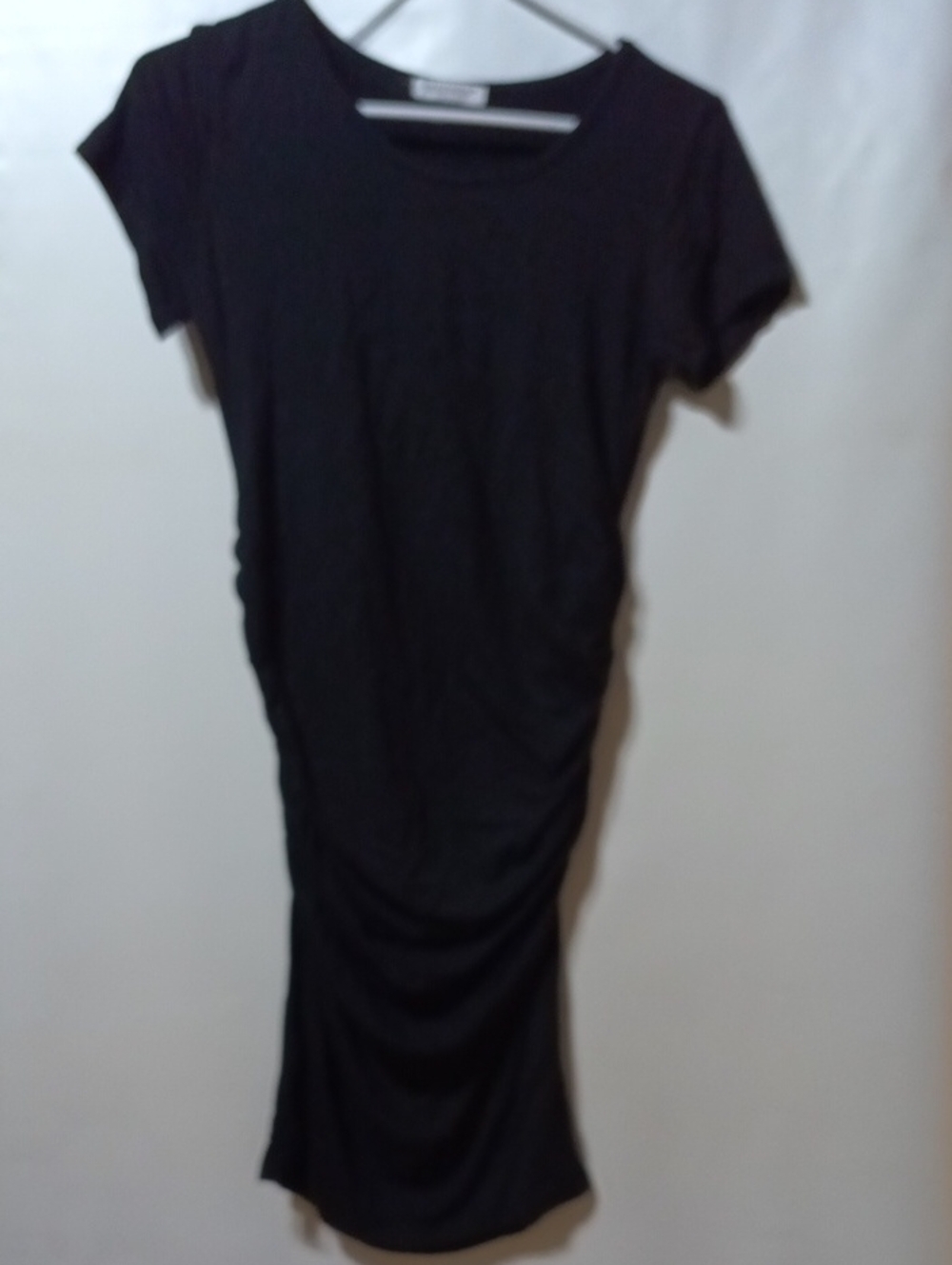 Women’s Black Short-Sleeve Maternity Dress